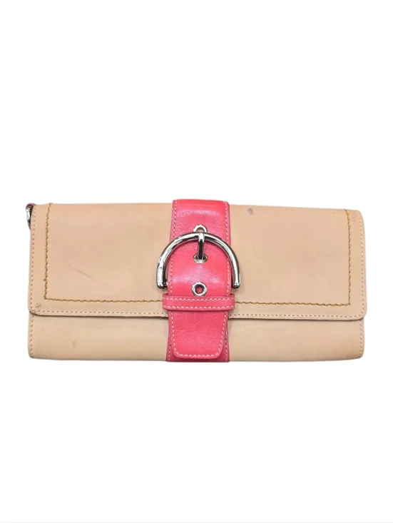 Coach Soho Buckle Vachetta Leather Vintage Clutch Wallet Wristlet - Picture 1 of 15